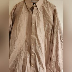 Tommy Hilfiger mens long sleeve dress shirt XL tan